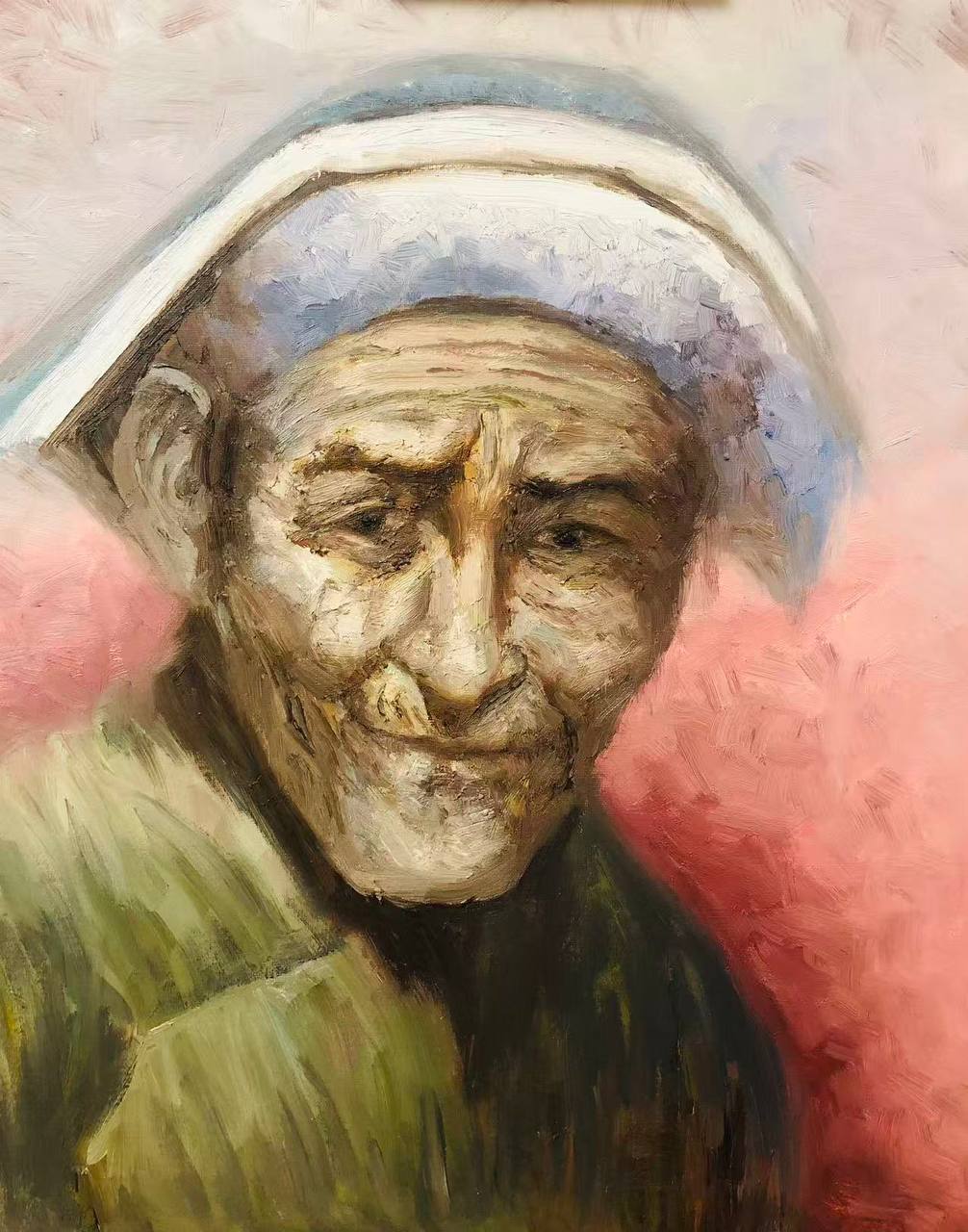 Mountain Lake - Oil on Canvas